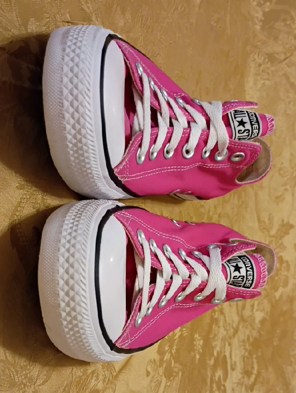 CONVERSE All Star Hot Pink Low Top Canvas Sneakers Women's 11.0 Men's 9.0 - Picture 3 of 11